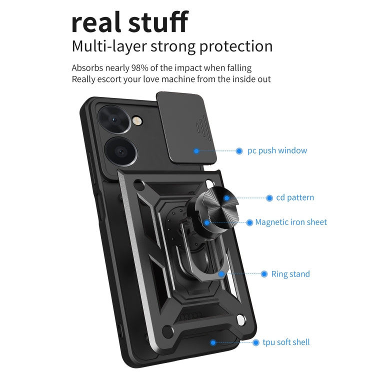 For Realme C33 4G Sliding Camera Cover Design Phone Case(Black) - free shipping - PMC TechLife - Order now!