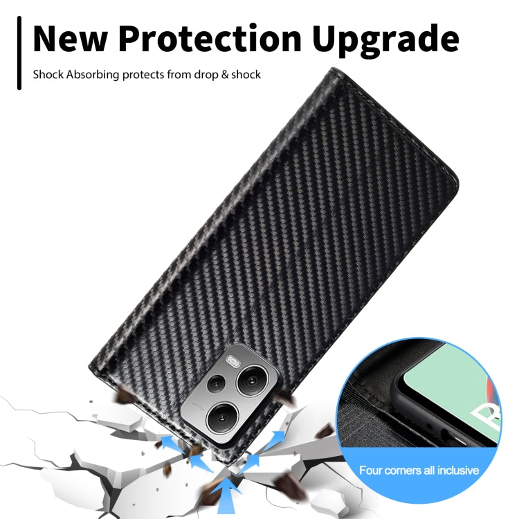 For Xiaomi Poco X5 Pro/Redmi Note 12 Pro 5G LC.IMEEKE Carbon Fiber Texture Flip Leather Phone Case(Vertical Black) - free shipping - PMC TechLife - Order now!