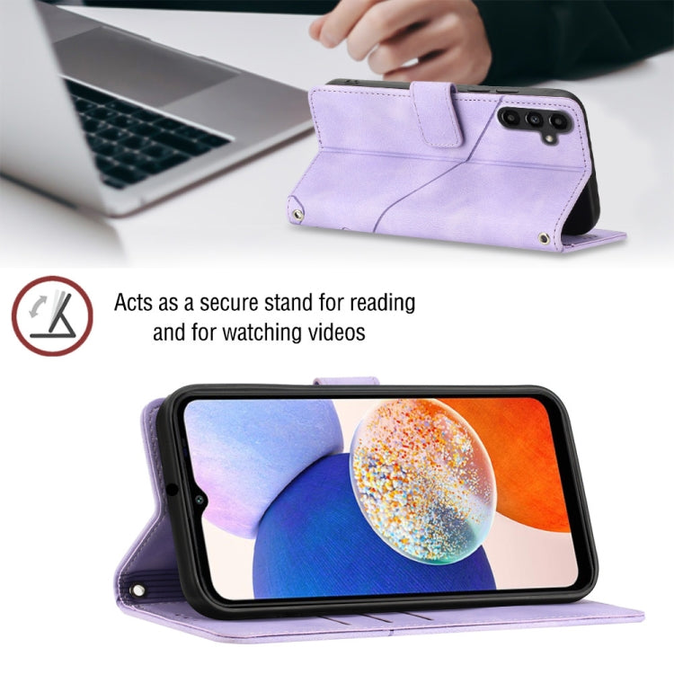 For Samsung Galaxy A14 5G Skin-feel Embossed Leather Phone Case(Light Purple) - free shipping - PMC TechLife - Order now!