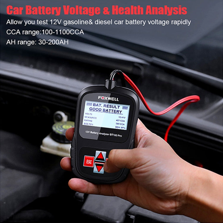FOXWELL BT100Pro 12V Car Battery Detector Fault Diagnosis Tool - Code Readers & Scan Tools by PMC TechLife | Online Shopping South Africa | PMC TechLife