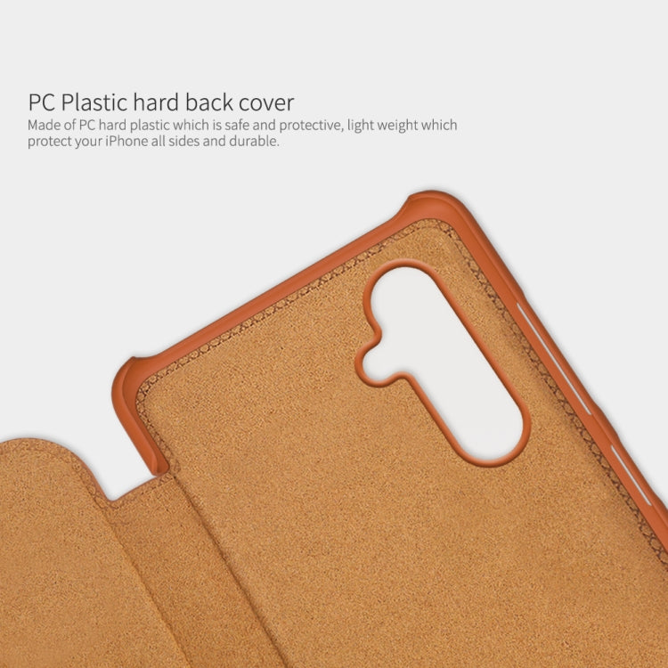 For Samsung Galaxy A14 5G NILLKIN QIN Series Crazy Horse Texture Leather Case(Brown) - Galaxy Phone Cases by NILLKIN | Online Shopping South Africa | PMC TechLife | Buy Now Pay Later Mobicred