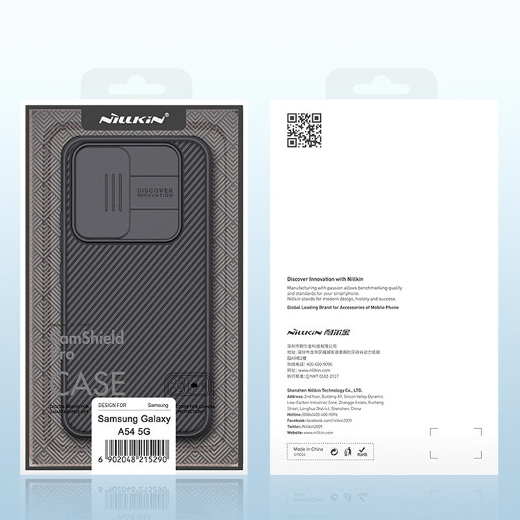For Samsung Galaxy A54 5G NILLKIN Black Mirror Pro Series Camshield PC Phone Case(Blue) - free shipping - PMC TechLife - Order now!