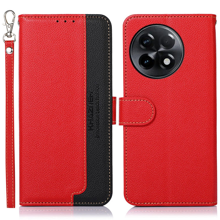For OnePlus Ace 2 5G / 11R 5G KHAZNEH Litchi Texture Leather RFID Phone Case(Red) - free shipping - PMC TechLife - Order now!