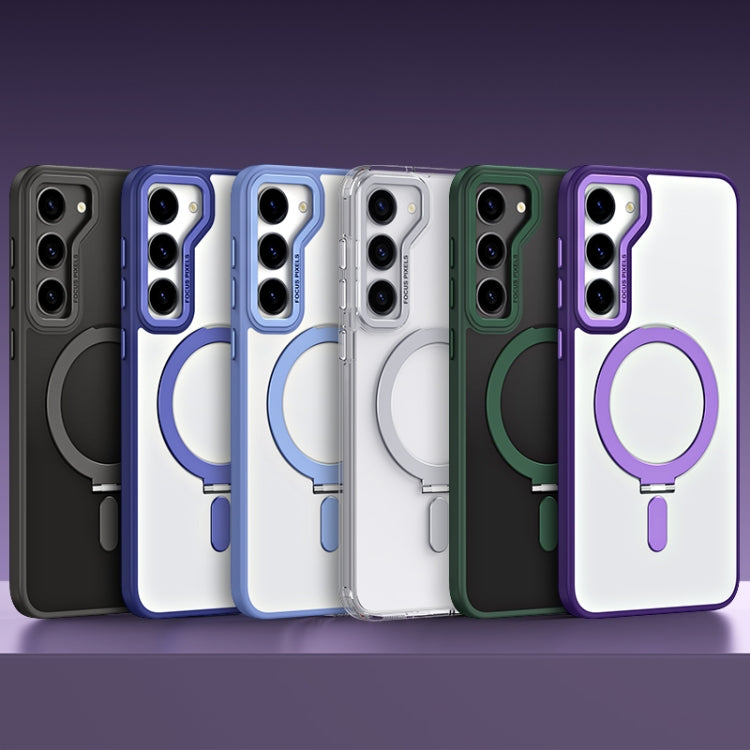 For Samsung Galaxy S23 5G Skin Feel MagSafe Shockproof Phone Case with Holder(Black) - free shipping - PMC TechLife - Order now!