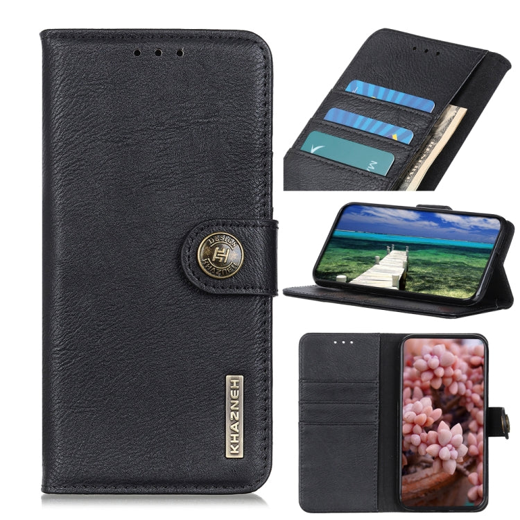 For Xiaomi Redmi 11A / 12C KHAZNEH Cowhide Texture Flip Leather Phone Case(Black) - free shipping - PMC TechLife - Order now!