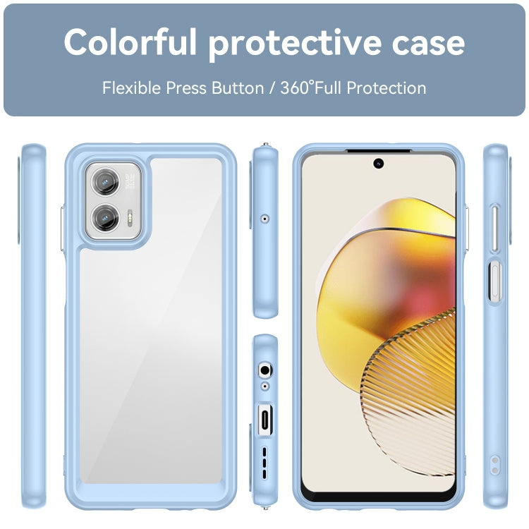 For Motorola Moto G73 Colorful Series Acrylic + TPU Phone Case(Blue) - free shipping - PMC TechLife - Order now!