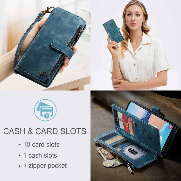 For Samsung Galaxy A34 5G CaseMe C30 Multifunctional Leather Phone Case(Blue) - free shipping - PMC TechLife - Order now!