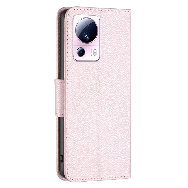 For Xiaomi 13 Lite / Civi 2 Litchi Texture Pure Color Leather Phone Case(Rose Gold) - free shipping - PMC TechLife - Order now!