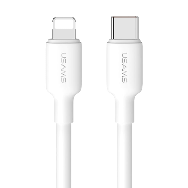 USAMS US-SJ610 U84 PD20W USB-C / Type-C to 8 Pin Charging Data Cable, Cable Length:1m(White) - free shipping - PMC TechLife - Order now!