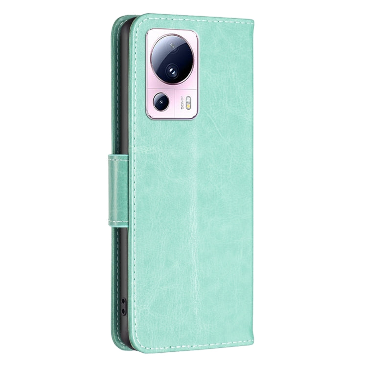 For Xiaomi 13 Lite / Civi 2 Two Butterflies Embossing Leather Phone Case(Green) - free shipping - PMC TechLife - Order now!
