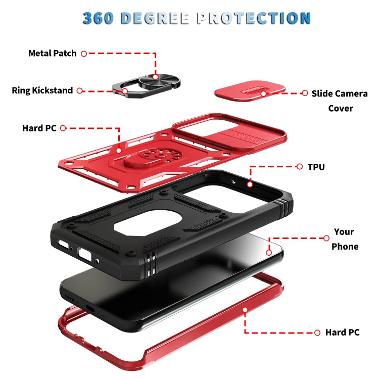 For Samsung Galaxy A54 5G Sliding Camshield TPU + PC Phone Case(Red+Black) - free shipping - PMC TechLife - Order now!