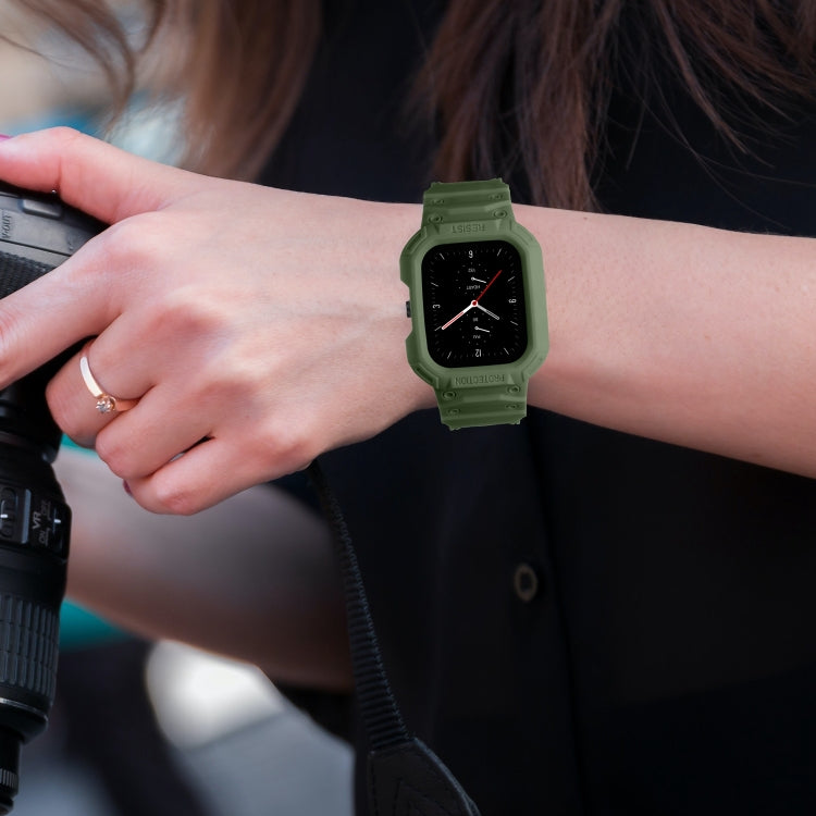 For Amazfit GTS 4 / 3 / 2 / 1 Universal Integrated Silicone Watch Band(Army Green) - Watch Bands by PMC TechLife | Online Shopping South Africa | PMC TechLife | Buy Now Pay Later Mobicred