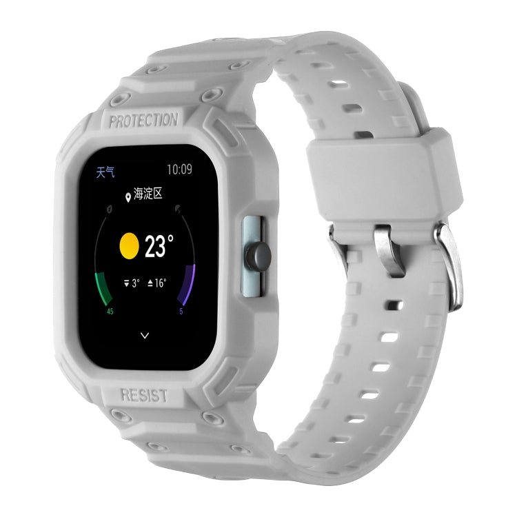 For Amazfit GTS 4 / 3 / 2 / 1 Universal Integrated Silicone Watch Band(Light Gray) - Watch Bands by PMC TechLife | Online Shopping South Africa | PMC TechLife | Buy Now Pay Later Mobicred