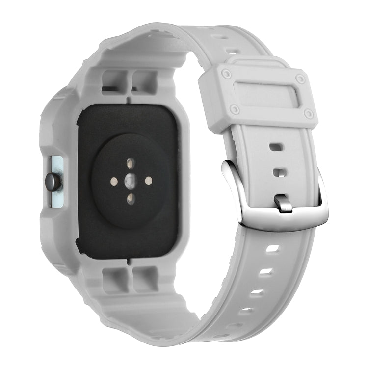 For Amazfit GTS 4 / 3 / 2 / 1 Universal Integrated Silicone Watch Band(Light Gray) - Watch Bands by PMC TechLife | Online Shopping South Africa | PMC TechLife | Buy Now Pay Later Mobicred