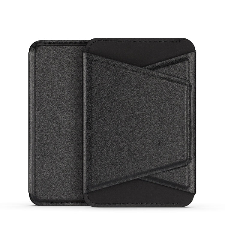 DUX DUCIS Universal Magnetic PU Leathe Card Bag With Holder (Black) - Universal Leather Case by DUX DUCIS | Online Shopping South Africa | PMC TechLife | Buy Now Pay Later Mobicred