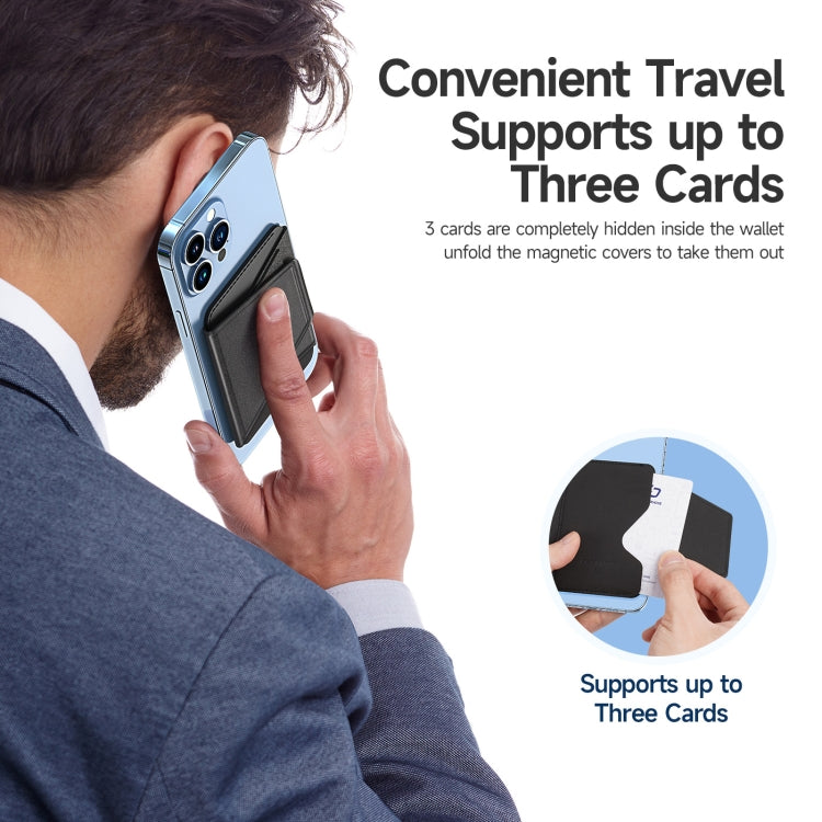 DUX DUCIS Universal Magnetic PU Leathe Card Bag With Holder (Black) - Universal Leather Case by DUX DUCIS | Online Shopping South Africa | PMC TechLife | Buy Now Pay Later Mobicred