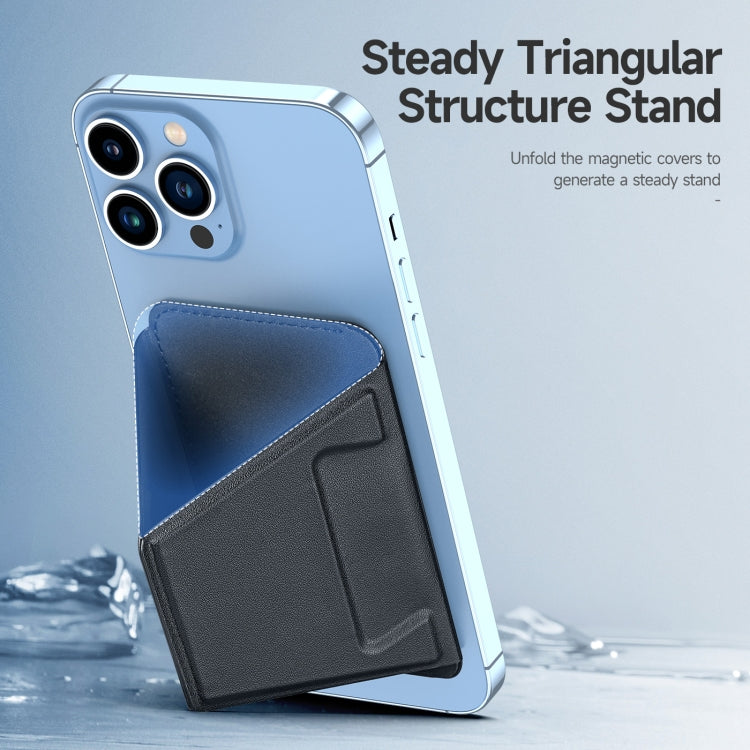 DUX DUCIS Universal Magnetic PU Leathe Card Bag With Holder (Black) - Universal Leather Case by DUX DUCIS | Online Shopping South Africa | PMC TechLife | Buy Now Pay Later Mobicred