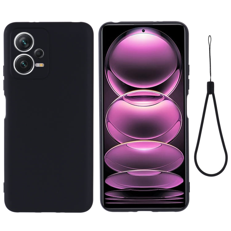 For Xiaomi Redmi Note 12 5G India / Poco X5 Pure Color Liquid Silicone Shockproof Full Coverage Phone Case(Black) - free shipping - PMC TechLife - Order now!