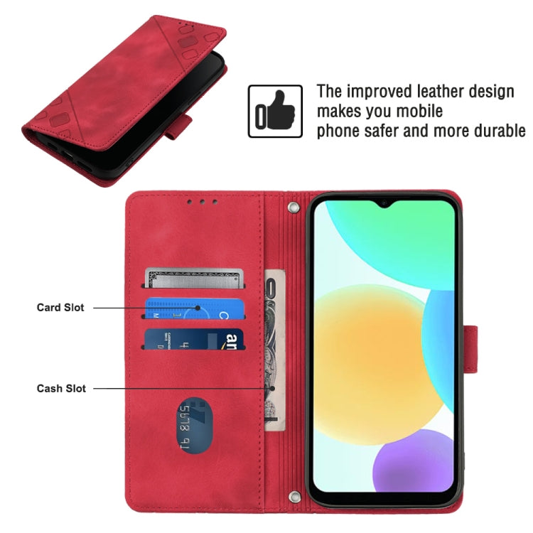 For Infinix Smart 6 Skin-feel Embossed Leather Phone Case(Red) - free shipping - PMC TechLife - Order now!