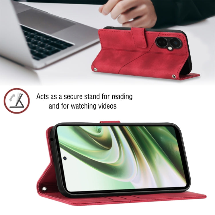 For OnePlus Nord CE 3 Lite 5G / Nord N30 / OPP0 K11X Skin-feel Embossed Leather Phone Case(Red) - free shipping - PMC TechLife - Order now!