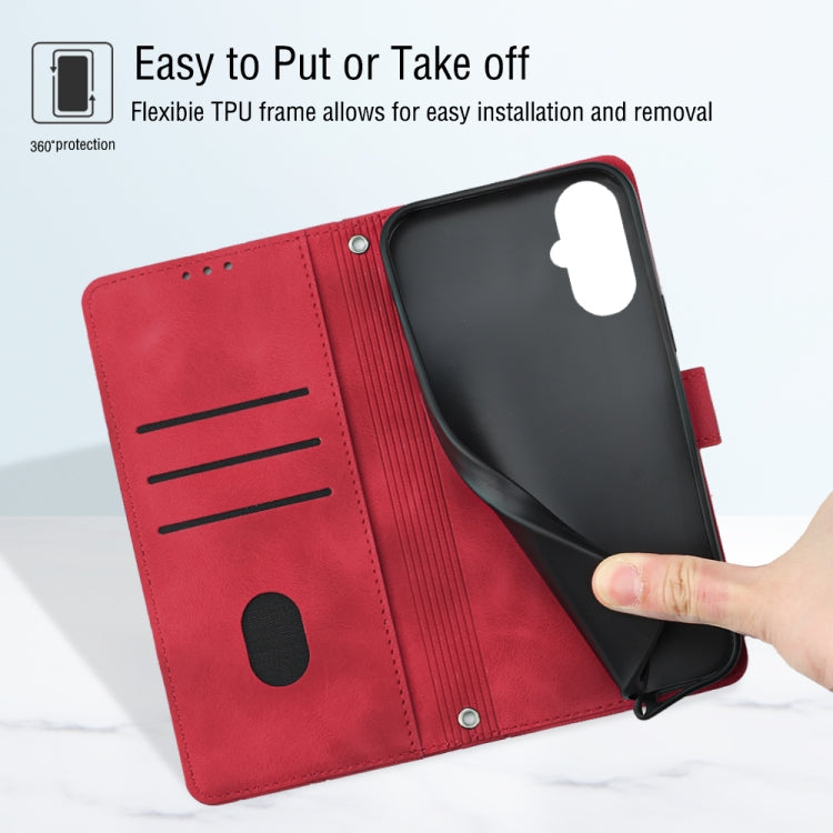 For OnePlus Nord CE 3 Lite 5G / Nord N30 / OPP0 K11X Skin-feel Embossed Leather Phone Case(Red) - free shipping - PMC TechLife - Order now!