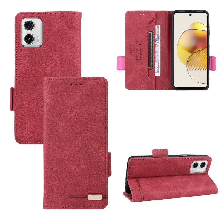 For Motorola Moto G13 / G23 / G53 Magnetic Clasp Flip Leather Phone Case(Red) - free shipping - PMC TechLife - Order now!