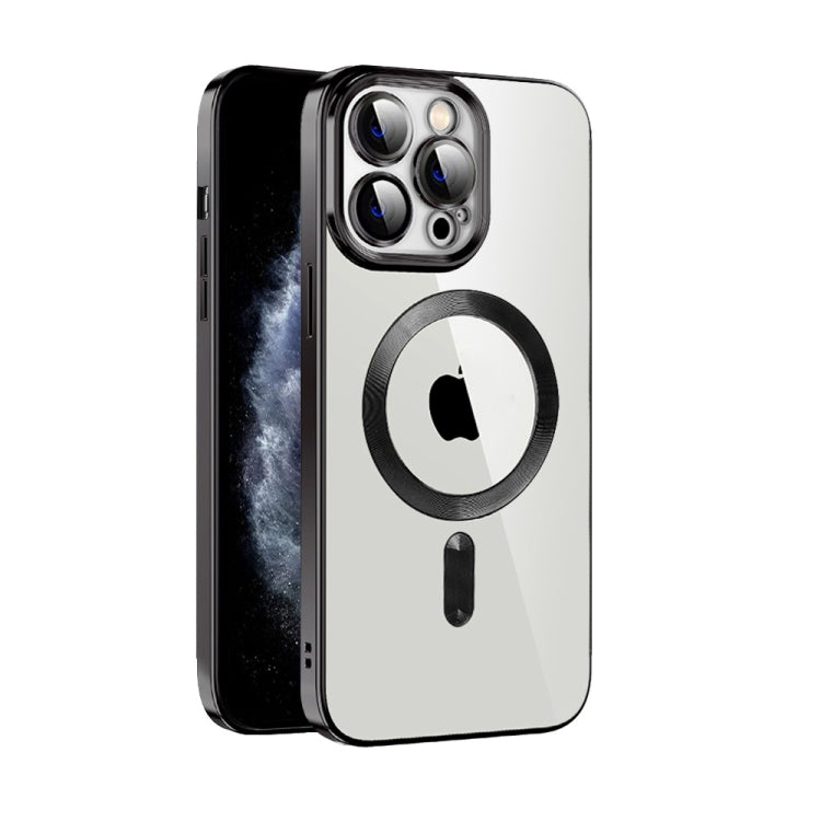 For iPhone 11 CD Texture Plating TPU MagSafe Phone Case with Lens Film(Black) - free shipping - PMC TechLife - Order now!