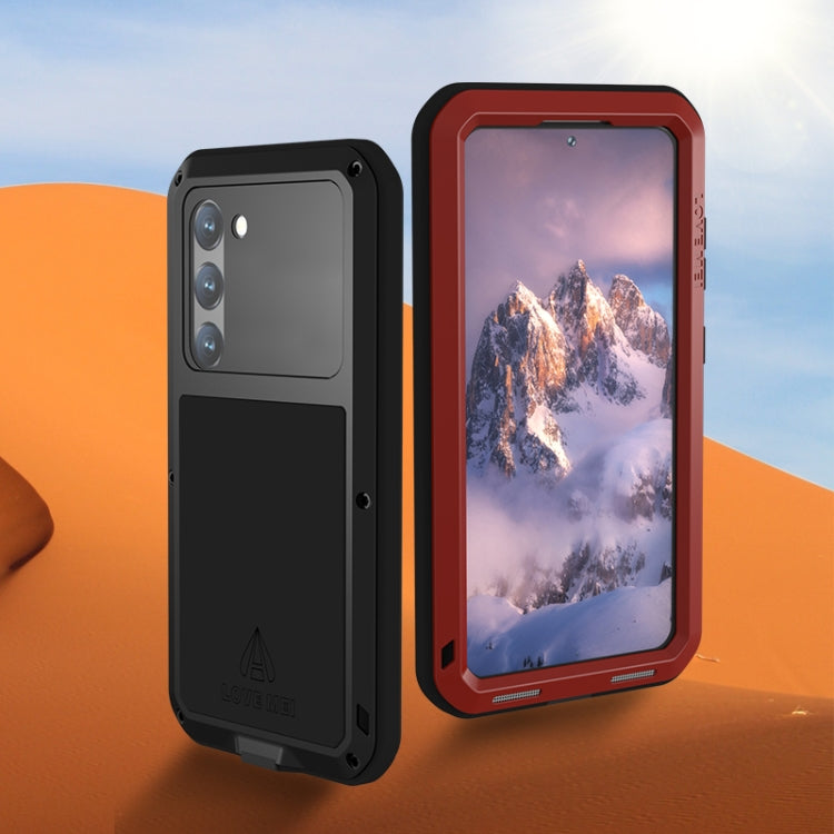For Samsung Galaxy S23 5G LOVE MEI Metal Shockproof Life Waterproof Dustproof Phone Case(Black) - free shipping - PMC TechLife - Order now!