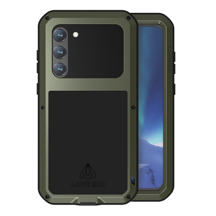 For Samsung Galaxy S23+ 5G LOVE MEI Metal Shockproof Life Waterproof Dustproof Phone Case(Army Green) - Galaxy S23+ 5G Cases by LOVE MEI | Online Shopping South Africa | PMC TechLife | Buy Now Pay Later Mobicred