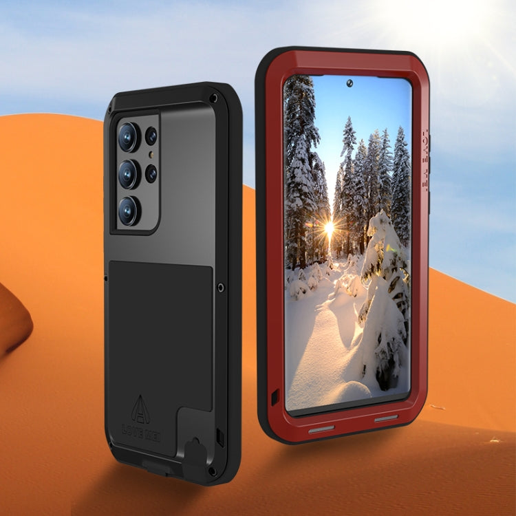 For Samsung Galaxy S23 Ultra 5G LOVE MEI Metal Shockproof Life Waterproof Dustproof Phone Case(Black) - Galaxy S23 Ultra 5G Cases by LOVE MEI | Online Shopping South Africa | PMC TechLife | Buy Now Pay Later Mobicred