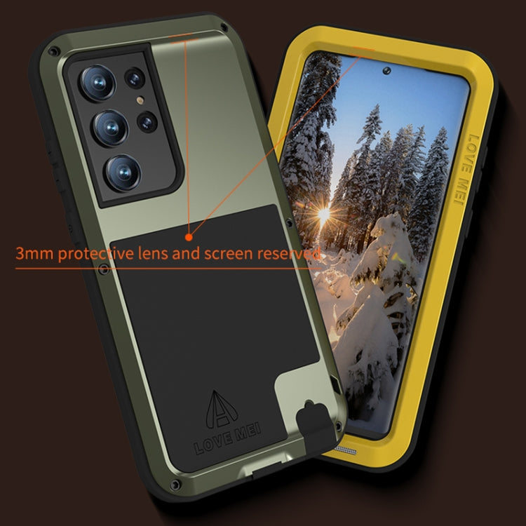 For Samsung Galaxy S23 Ultra 5G LOVE MEI Metal Shockproof Life Waterproof Dustproof Phone Case(Silver) - free shipping - PMC TechLife - Order now!
