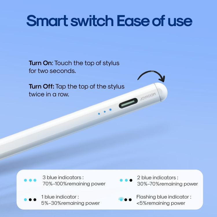 JOYROOM JR-X9S Aluminum Alloy Active Stylus Pen with Replacement Tips(White) - free shipping - PMC TechLife - Order now!