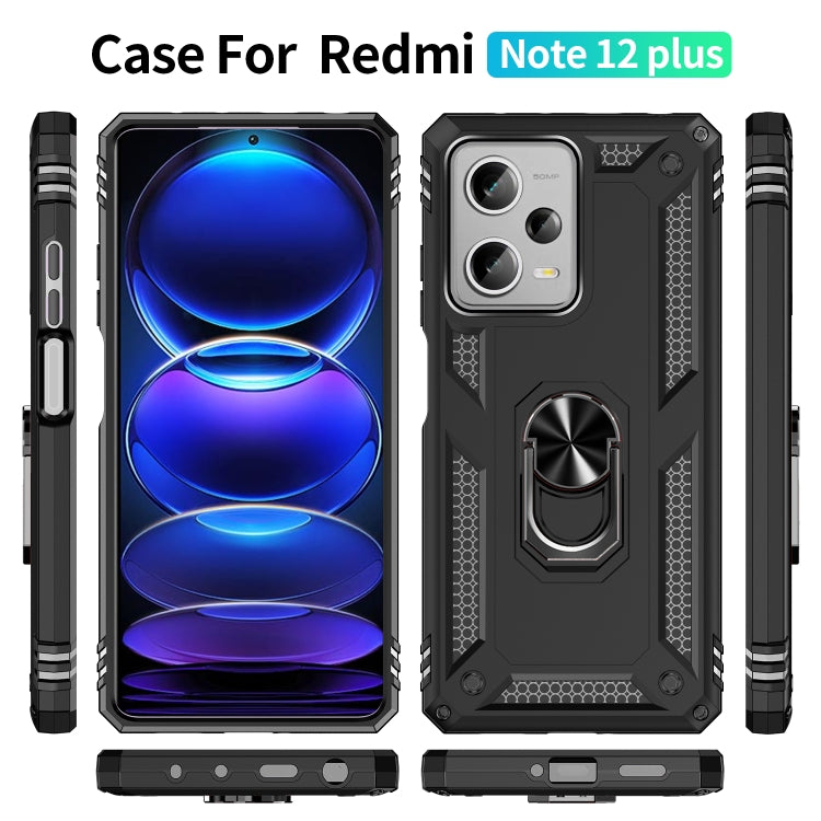 For Xiaomi Redmi Note 12 Pro+ Shockproof TPU + PC Phone Case with Holder(Black) - free shipping - PMC TechLife - Order now!
