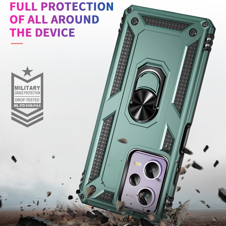 For Xiaomi Redmi Note 12 Pro 5G Shockproof TPU + PC Phone Case with Holder(Dark Green) - free shipping - PMC TechLife - Order now!