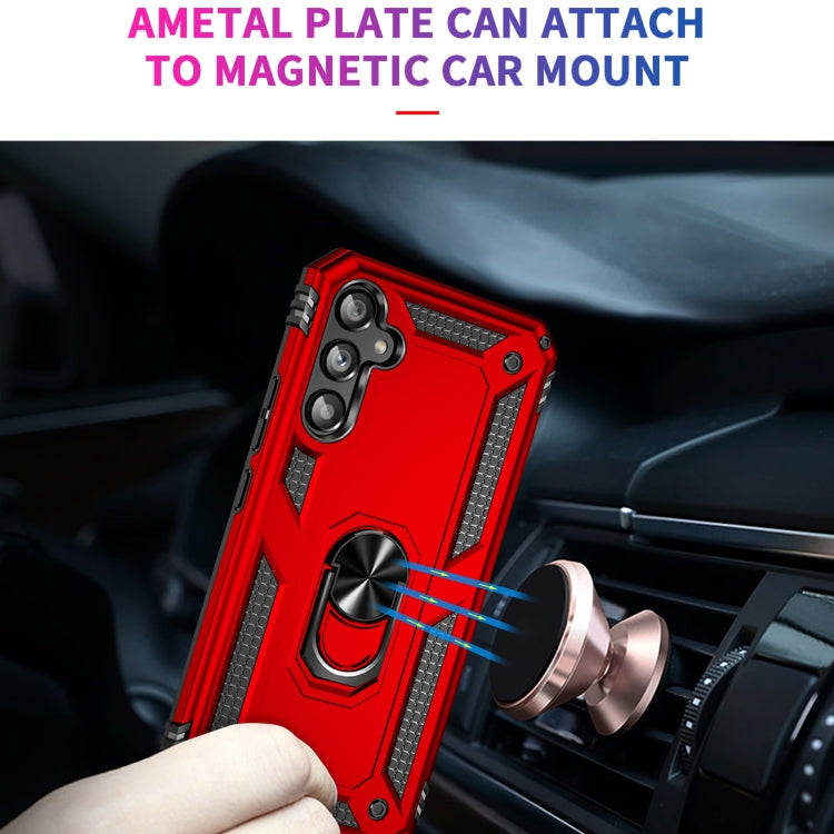 For Samsung Galaxy A34 Shockproof TPU + PC Phone Case with Holder(Red) - free shipping - PMC TechLife - Order now!