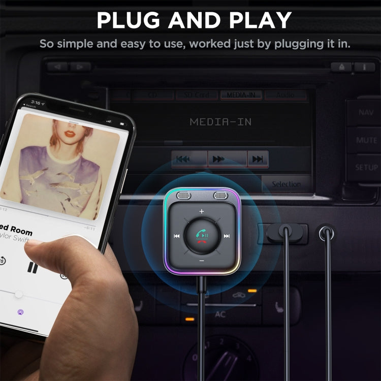 JOYROOM JR-CB3 Bluetooth 5.3 Car Wireless Receiver(Black) - free shipping - PMC TechLife - Order now!