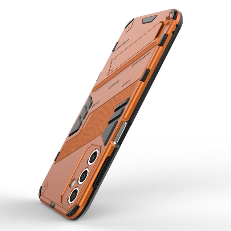 For Samsung Galaxy A24 5G / A24 4G Punk Armor 2 in 1 PC + TPU Shockproof Phone Case with Invisible Holder(Orange) - free shipping - PMC TechLife - Order now!