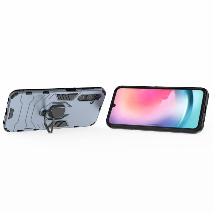 For Samsung Galaxy A24 5G / A24 4G PC + TPU Shockproof Protective Phone Case with Magnetic Ring Holder(Navy Blue) - free shipping - PMC TechLife - Order now!