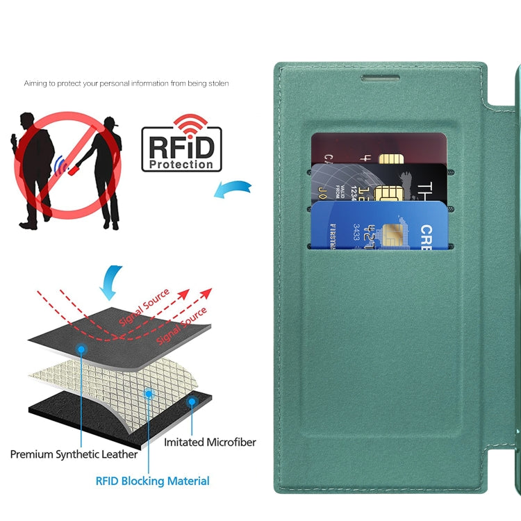 For Samsung Galaxy S23 Ultra 5G MagSafe Magnetic RFID Anti-theft Leather Phone Case(Dark Purple) - Galaxy S23 Ultra 5G Cases by PMC TechLife | Online Shopping South Africa | PMC TechLife