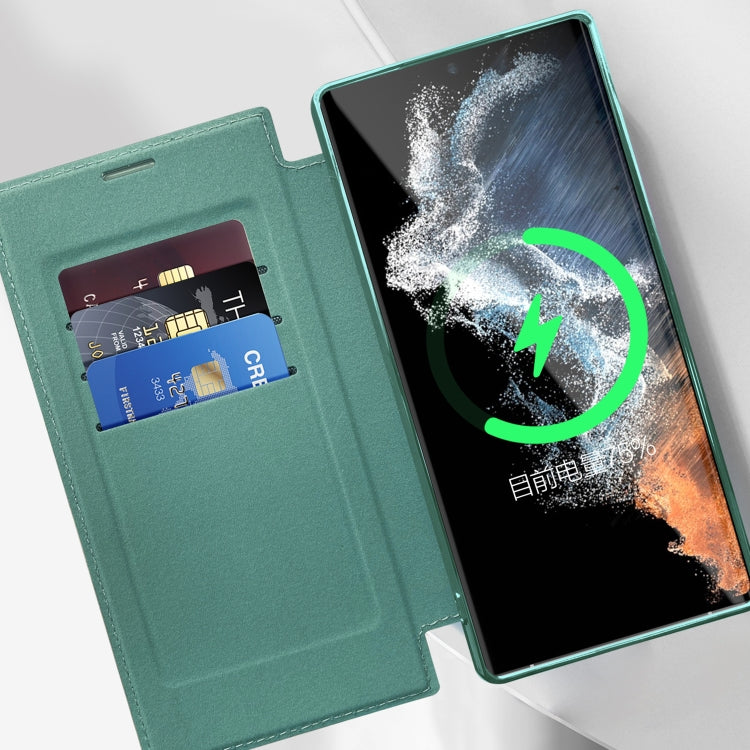 For Samsung Galaxy S23 Ultra 5G MagSafe Magnetic RFID Anti-theft Leather Phone Case(Dark Purple) - Galaxy S23 Ultra 5G Cases by PMC TechLife | Online Shopping South Africa | PMC TechLife