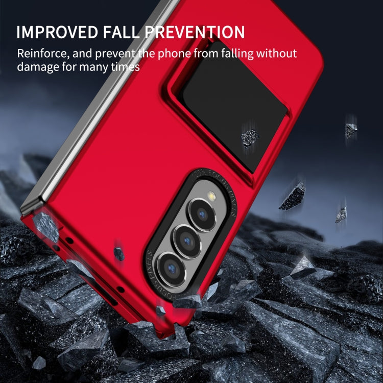 For Samsung Galaxy Z Fold4 5G Three-dimensional Folding Holder PC Phone Case(Red) - free shipping - PMC TechLife - Order now!