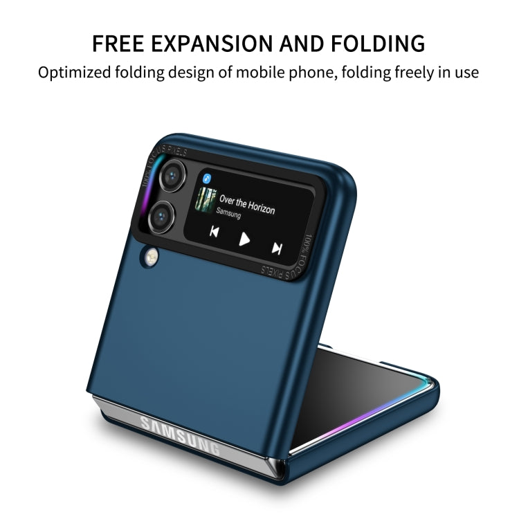 For Samsung Galaxy Z Flip3 5G Three-dimensional Folding Holder PC Phone Case(Blue) - free shipping - PMC TechLife - Order now!
