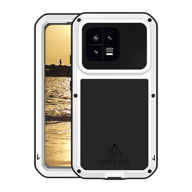 For Xiaomi 13 LOVE MEI Metal Shockproof Life Waterproof Dustproof Phone Case(White) - Xiaomi Cases by LOVE MEI | Online Shopping South Africa | PMC TechLife | Buy Now Pay Later Mobicred
