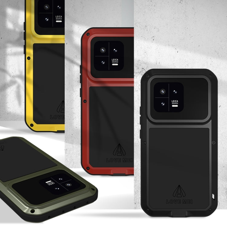 For Xiaomi 13 LOVE MEI Metal Shockproof Life Waterproof Dustproof Phone Case(Army Green) - free shipping - PMC TechLife - Order now!