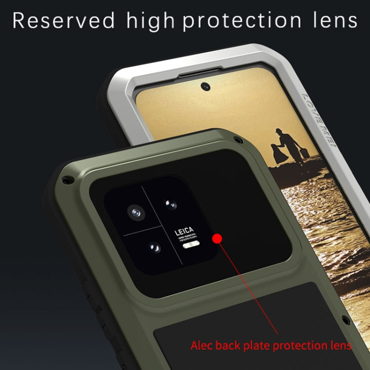 For Xiaomi 13 LOVE MEI Metal Shockproof Life Waterproof Dustproof Phone Case(White) - Xiaomi Cases by LOVE MEI | Online Shopping South Africa | PMC TechLife | Buy Now Pay Later Mobicred
