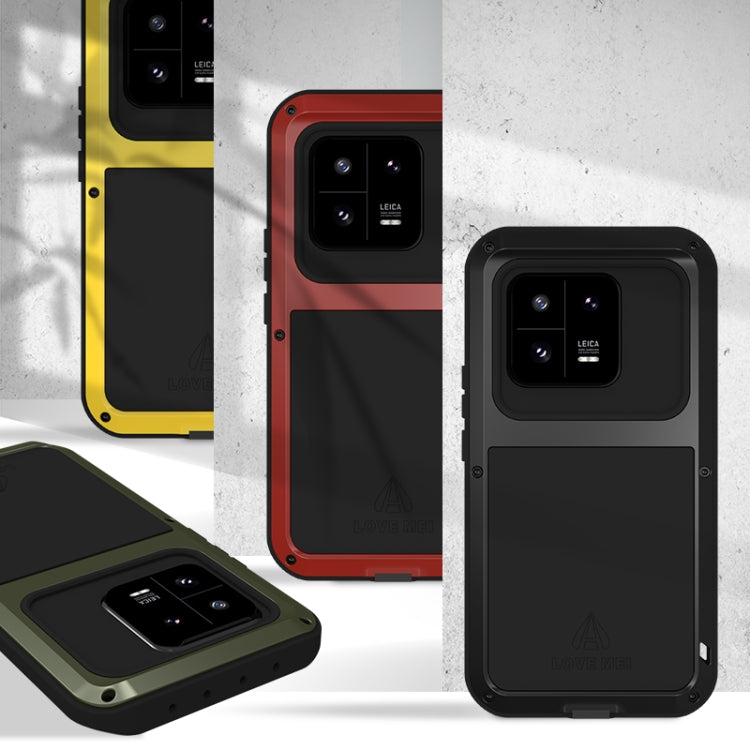 For Xiaomi 13 Pro LOVE MEI Metal Shockproof Life Waterproof Dustproof Phone Case(Army Green) - free shipping - PMC TechLife - Order now!