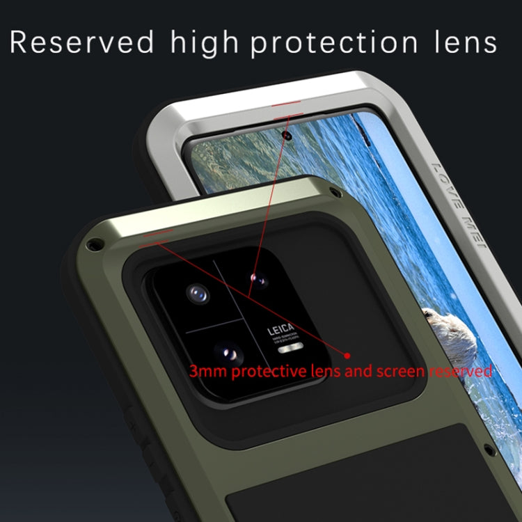 For Xiaomi 13 Pro LOVE MEI Metal Shockproof Life Waterproof Dustproof Phone Case(Red) - free shipping - PMC TechLife - Order now!