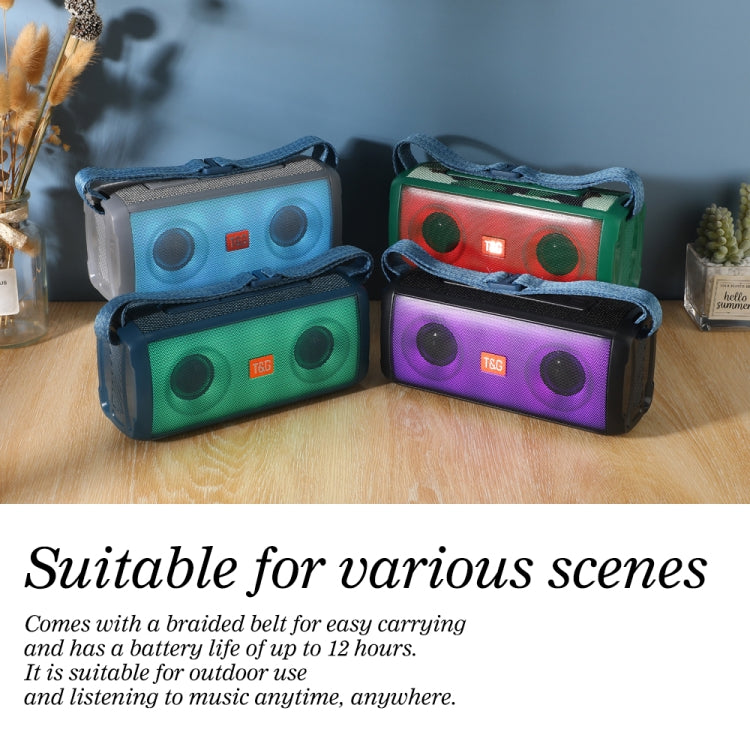 T&G TG345 Portable Outdoor Color LED Wireless Bluetooth Speaker(Blue) - free shipping - PMC TechLife - Order now!