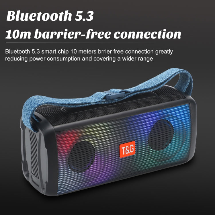 T&G TG345 Portable Outdoor Color LED Wireless Bluetooth Speaker(Blue) - free shipping - PMC TechLife - Order now!