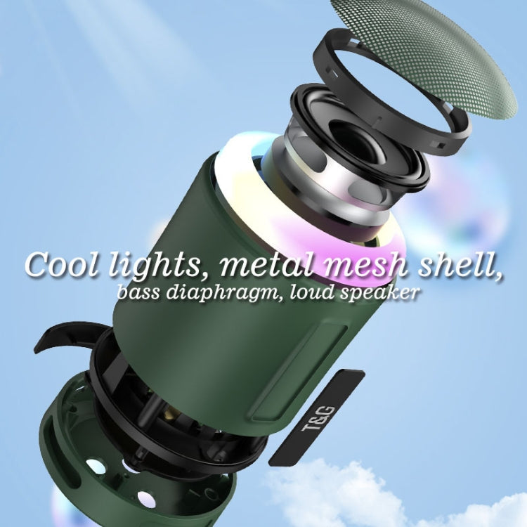 T&G TG373 Outdoor Portable LED Light RGB Multicolor Wireless Bluetooth Speaker Subwoofer(Grey) - free shipping - PMC TechLife - Order now!